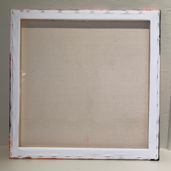 Hand painted 20x20 abstract Acrylic fluid art canvas painting neon and black - Picture 12 of 12